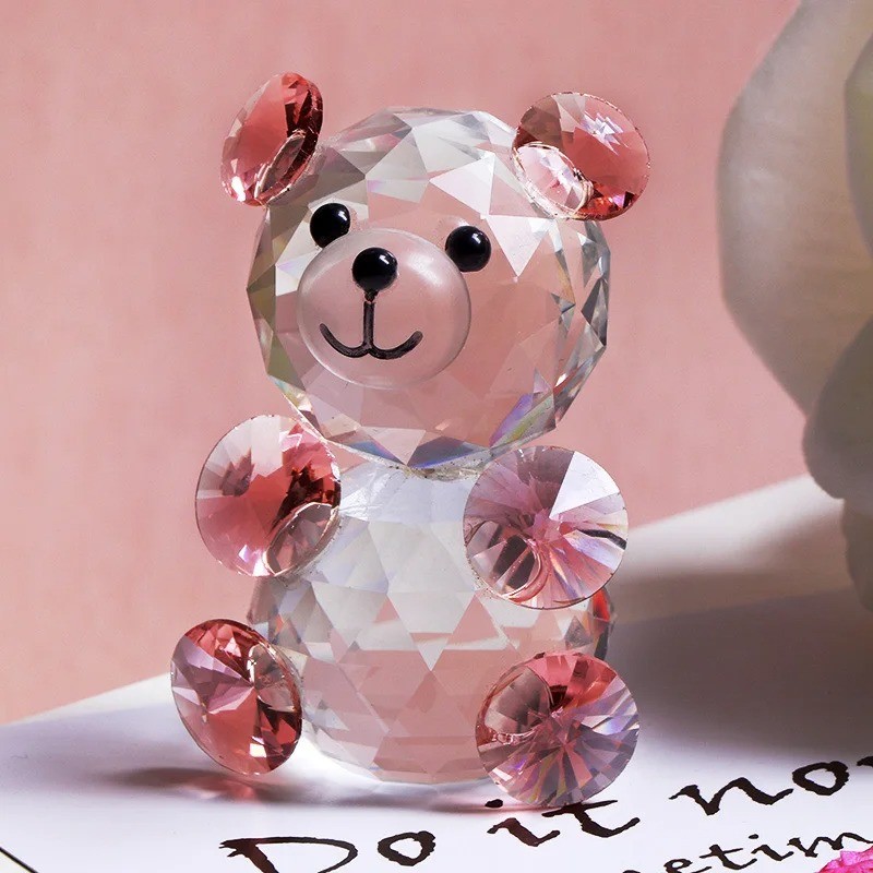 Kleurrijke kristallen beer - beeldje - miniatuurBeelden & Sculpturen