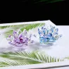 Colorful crystal lotus flower - figurineStatues & Sculptures