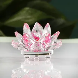 Colorful crystal lotus flower - figurineStatues & Sculptures