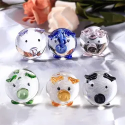 Colorful crystal piggy - figurineStatues & Sculptures