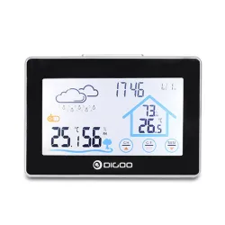 Draadloze touchscreen-thermometer - binnen / buitenMeten