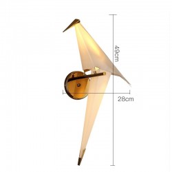 Applique LED - design oiseau en papier origami