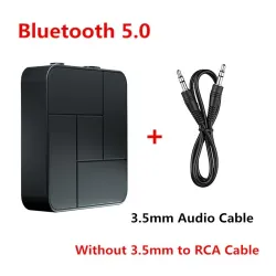 Audio receiver - transmitter - Bluetooth - 3.5mm AUX jack - RCA - USB - wireless adapter with micAudio
