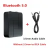 Audio receiver - transmitter - Bluetooth - 3.5mm AUX jack - RCA - USB - wireless adapter with micAudio