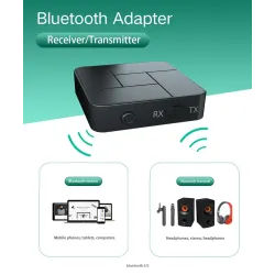 Audio receiver - transmitter - Bluetooth - 3.5mm AUX jack - RCA - USB - wireless adapter with micAudio