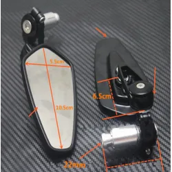 Universal aluminum motorcycle bar-end mirrorsMirrors