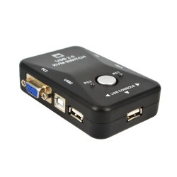 KVM-switcher - splitter - 2 poorten - USB 2.0 - 1920*1440 VGA SVGAKabels