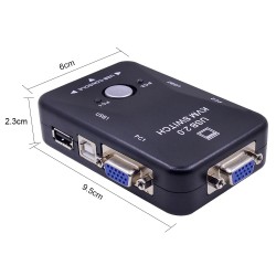 KVM-switcher - splitter - 2 poorten - USB 2.0 - 1920*1440 VGA SVGAKabels