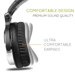 Professionele DJ-studiohoofdtelefoon - bekabelde stereoheadset - met microfoonOor- & hoofdtelefoons