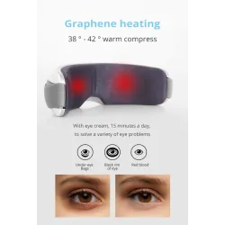 Masseur oculaire intelligent - compression d'air chauffé - yeux fatigués - cernes - massage - relaxation - Bluetooth