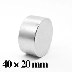 N52 - aimant néodyme - disque rond puissant - 40 * 20 mm