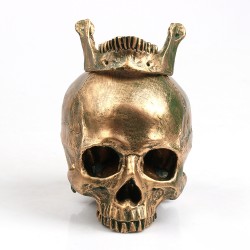 Crâne humain fabriqué à partir de résine artisanale - bronze