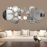 Miroirs ronds - sticker mural - papier peint autocollant - 30 pièces