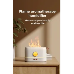 Ultrasonic air humidifier - essential oils diffuser - colorful LED flameHumidifiers