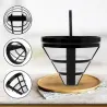 Reusable coffee filter - nylon mesh - washable - for 8-12Coffee filters