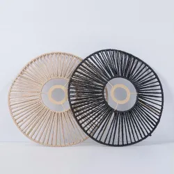 30cm Paper Rope Lampshade Hand Knit Vintage Lamp Shade Light Cover Ceiling Pendant Creative Retro Garden Style DIY LampshadeHome