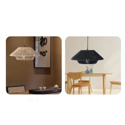 30cm Paper Rope Lampshade Hand Knit Vintage Lamp Shade Light Cover Ceiling Pendant Creative Retro Garden Style DIY LampshadeHome