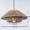 30cm Paper Rope Lampshade Hand Knit Vintage Lamp Shade Light Cover Ceiling Pendant Creative Retro Garden Style DIY LampshadeHome