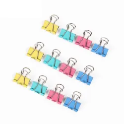 Clips métalliques 15 mm - papier - classeurs - 60 pièces
