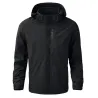 Men's Waterproof Rain Jacket Lightweight Outer Hooded Outdoor Raincoat Hiking Windproof Jacket Climbing Outdoor JacketsHome