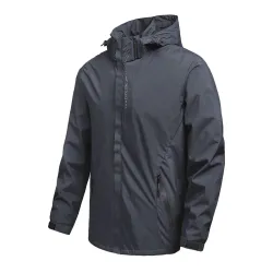 Men's Waterproof Rain Jacket Lightweight Outer Hooded Outdoor Raincoat Hiking Windproof Jacket Climbing Outdoor JacketsHome