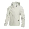 Men's Waterproof Rain Jacket Lightweight Outer Hooded Outdoor Raincoat Hiking Windproof Jacket Climbing Outdoor JacketsHome