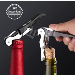10 pieces - stainless steel wine opener with your own company logo - engraved customized openers - gifts - corkscrewHome