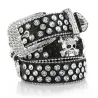 Women's belt with skull & diamonds - punk style - 115cm - 45 inchBelts