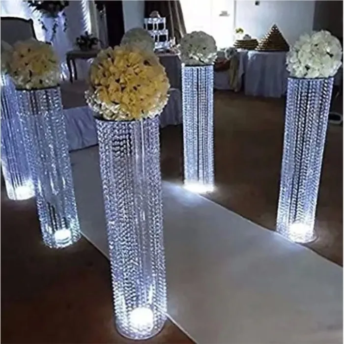 Nika Custom Silver Road Lead Decor with Light Emitting Diode Flower...