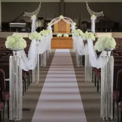 Nika Custom Silver Road Lead Decor with Light Emitting Diode Flower...