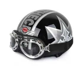 Vintage Motorcycle Scooter Open Face Half Helmets & Visor & GogglesMotorfiets onderdelen