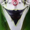 Green hair skeleton joker mask - Scary luminous clown headMasks