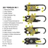 20 in1 Mini Utilitaire Portable FIXR Porte-clés multi-outils Anneau clé