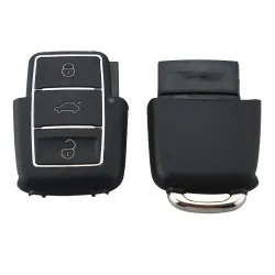 VW Jetta Beetle - 3 button - uncut blade - remote car key case - shellKeys