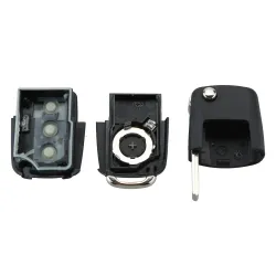 VW Jetta Beetle - 3 button - uncut blade - remote car key case - shellKeys