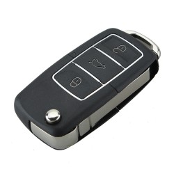 VW Jetta Beetle 3 Button Uncut Blade Remote Car Key Case ShellSleutels