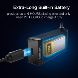 Récepteur Bluetooth sans fil Ugreen 3.5mm Jack Audio Adaptateur de musique avec microphone