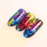 Gradient starry sky - blue holographic paper - foil nail - art sticker - 1mNail stickers