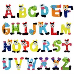 Bois 26 lettres Alphabet Magnets de crête éducation Toy