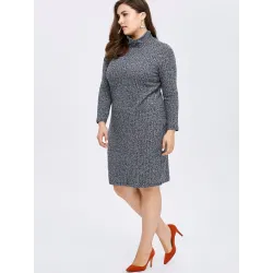 Casual Winterjurk Met Grote Maat Hoge HalsPlus