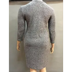 Plus Size High Neck Casual Winter DressPlus