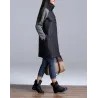 Turtleneck Loose Patchwork Tunic Winter DressDresses