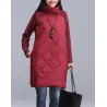 Turtleneck Loose Patchwork Tunic Winter DressJurken