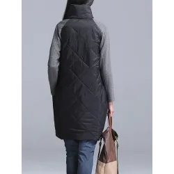 Turtleneck Loose Patchwork Tunic Winter DressJurken