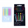 6Pcs Colored Birthday Cake Candles Safe Flames Party Festivals Home DecorationsKaarsen & Houders