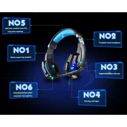 G9000 Gaming Headset With Microphone LED 3,5Oor- & hoofdtelefoons