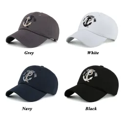 Casquette de baseball avec ancre - coton - réglable - unisexe