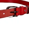 Crocodile design - ceinture en cuir véritable