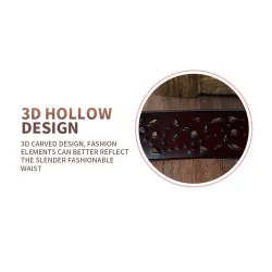 Genuine leather belt with flower motifBelts
