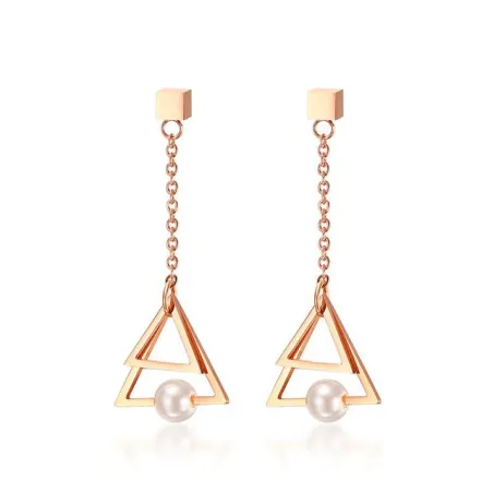 Boucles d'oreilles de perle Triangle